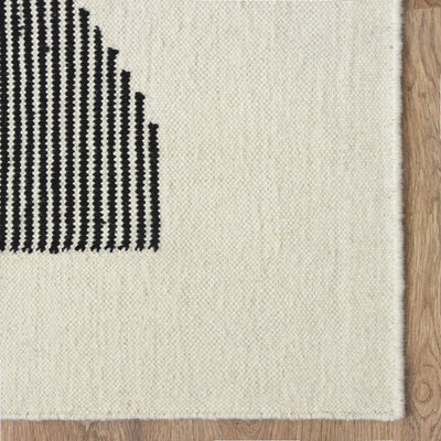 שטיח מארס לבן/שחור MARS