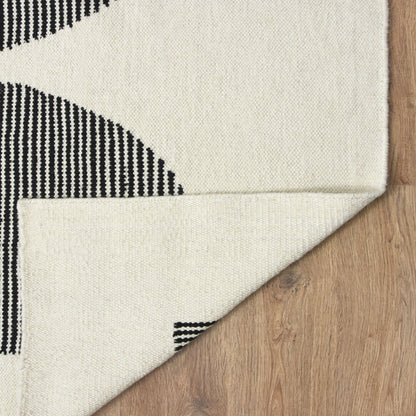 שטיח מארס לבן/שחור MARS