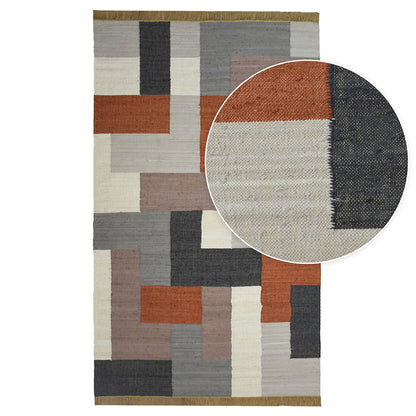 שטיח דולי 02 אפור/כתום DOLLY