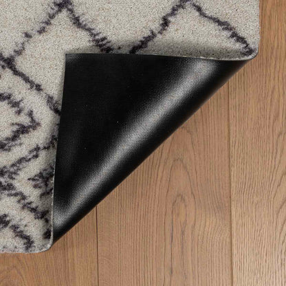 שטיח מטבח ברבר לבן/שחור ראנר BERBER