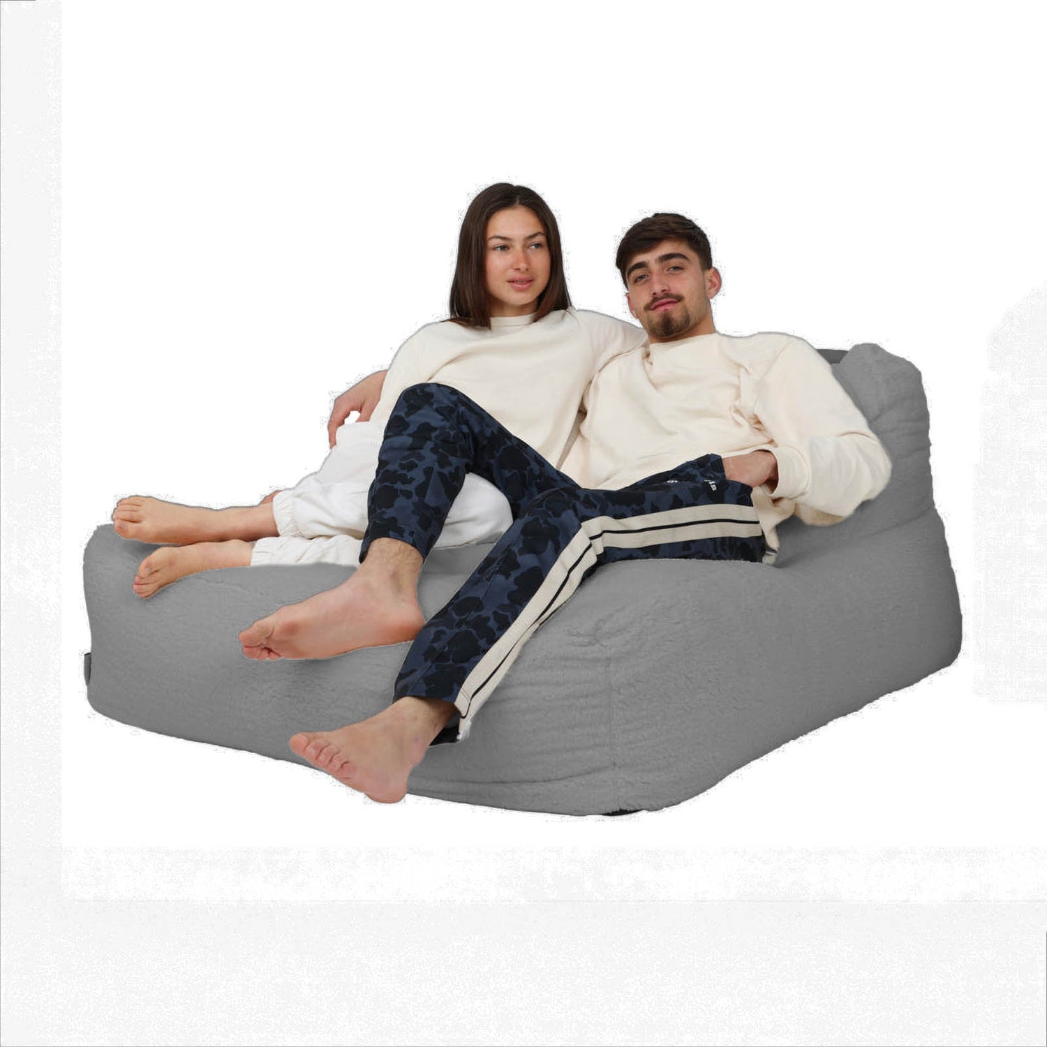 פוף פלאפי סאנפוף זוגי אפור SUNPOUF COUPLE