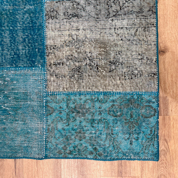 שטיח טלאים טורקיז/אפור 240*170 PATCHE - hover