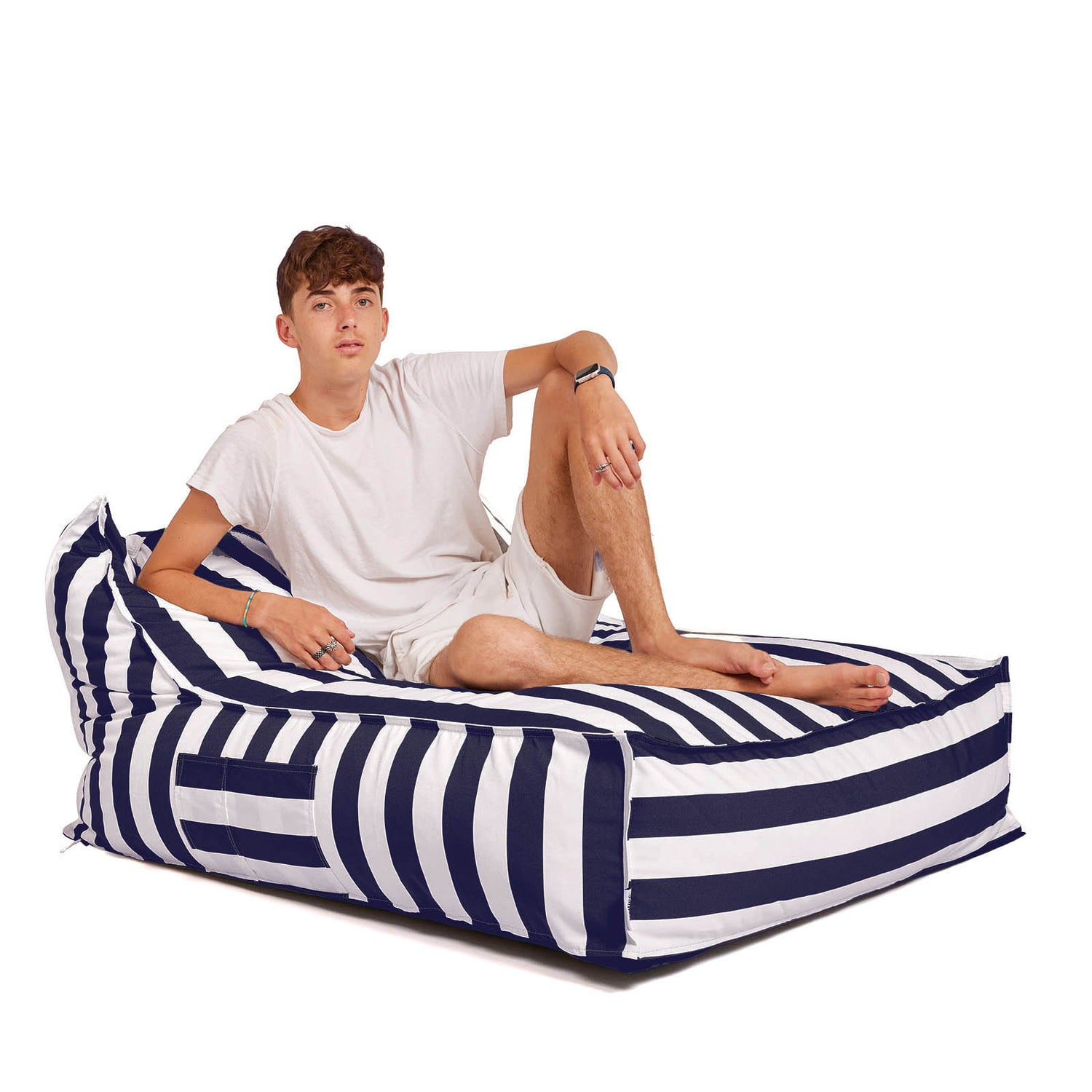 פוף ריביירה סאנפוף זוגי נייבי/לבן פסים SUNPOUF COUPLE