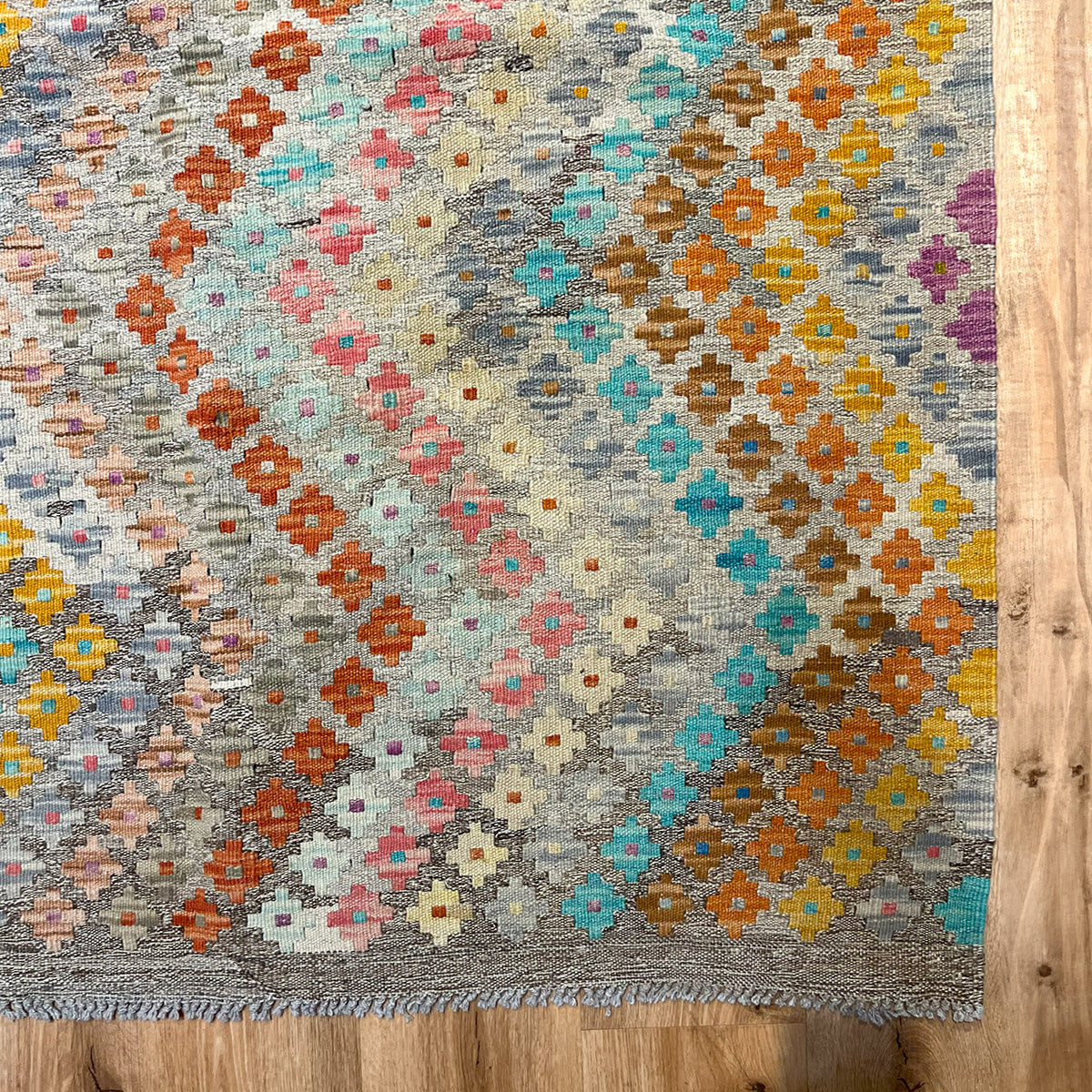 שטיח קילים פרסי רטרו ענתיק וואש צבעוני 241*186 KILIM