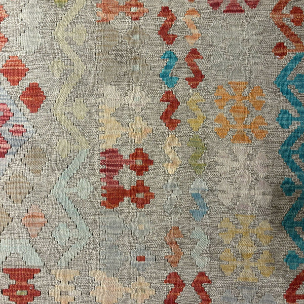 שטיח קילים פרסי רטרו ענתיק וואש אפור/בז' 338*258 KILIM