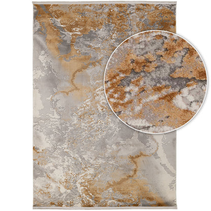 שטיח ברצלונה 04 אפור/צהוב BARCELONA