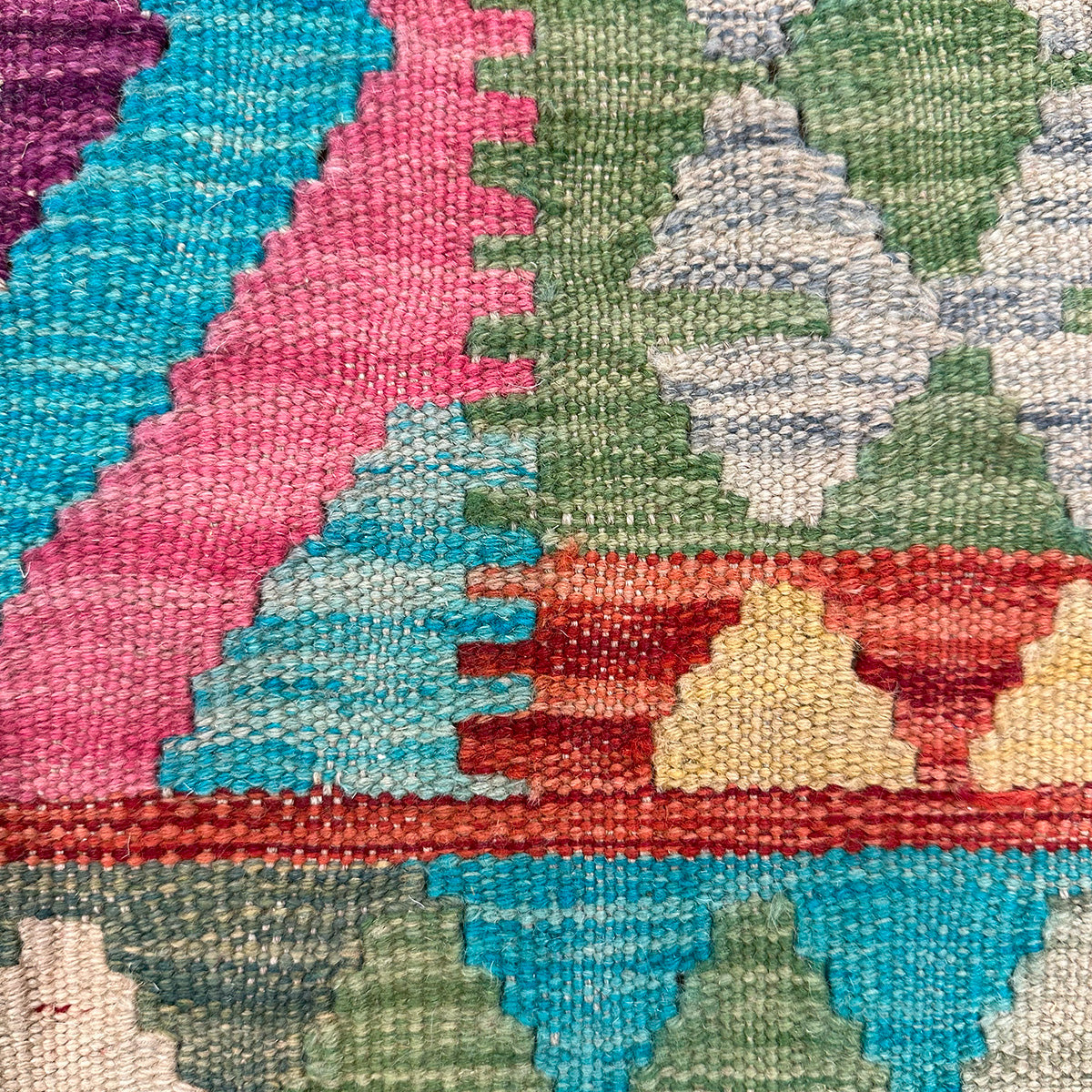 שטיח קילים פרסי רטרו 00 צבעוני ראנר 195*98 KILIM