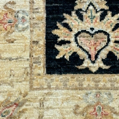 שטיח סופר זיגלר פרחן שחור/בז' 145*106 SUPER ZIGLER