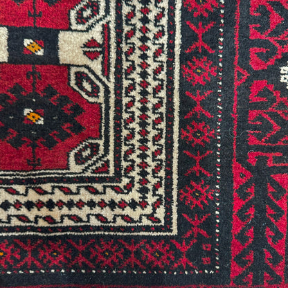 שטיח בלוץ אפגני 00 אדום/קרם ראנר 193*101