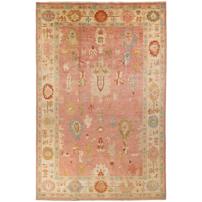 שטיח אושק antique wash ורוד/צבעוני 359*237 USHAK