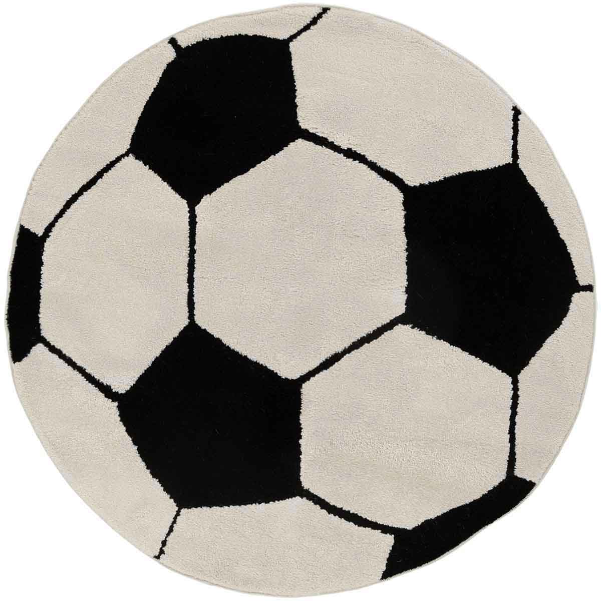 שטיח פוטבול קרם עגול FOOTBALL