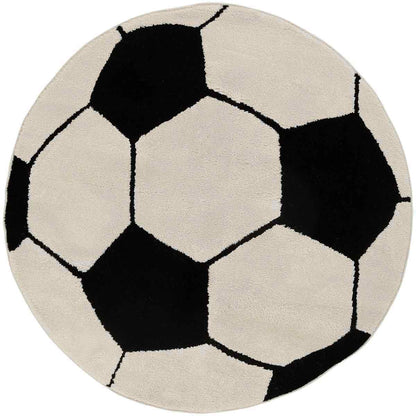 שטיח פוטבול קרם עגול FOOTBALL