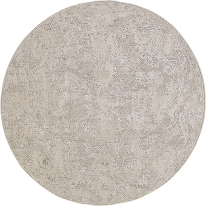 שטיח אליסיום אפור בהיר עגול ELYSIUM