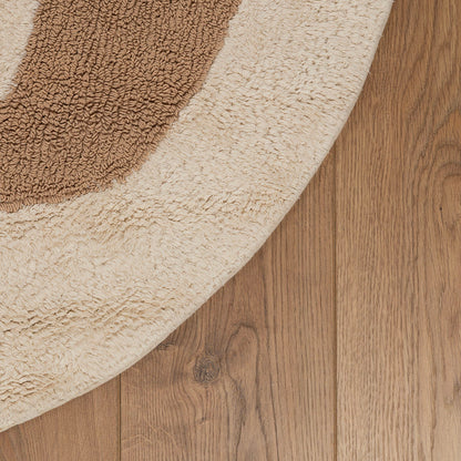 שטיח צב 01 בז'/חום עגול TZAV