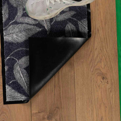 שטיח כניסה ליווס שחור/אפור LEAVES