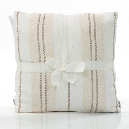 זוג כריות מינדי לבן\בז' 45*45 MINDY