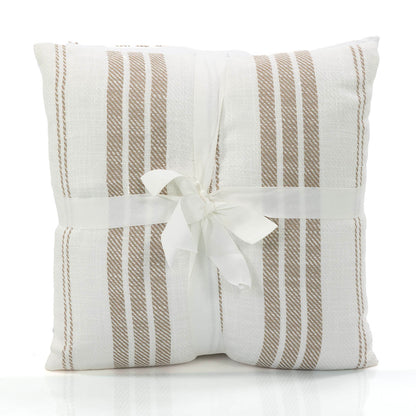 זוג כריות סילבי לבן\בז' 45*45 SYLVIE