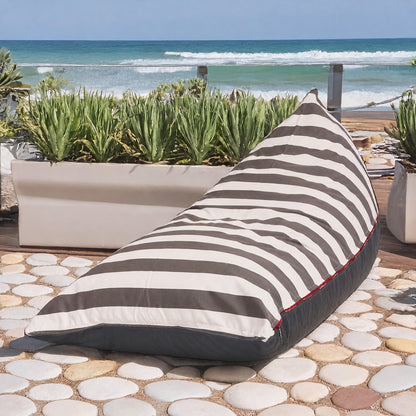 פוף ריביירה לונגי אפור/לבן פסים  LONGI