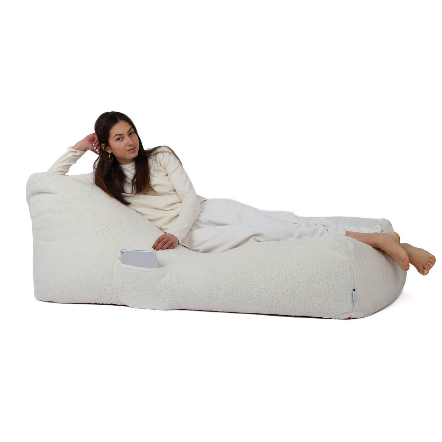 פוף פלאפי סאנפוף ארוך שמנת SUNPOUF