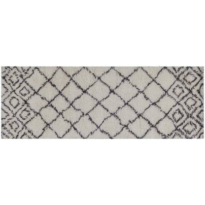 שטיח מטבח ברבר לבן/שחור ראנר BERBER