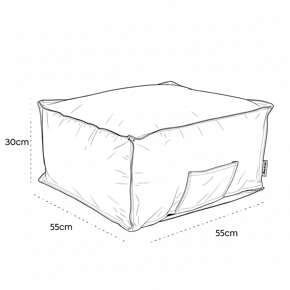 פוף ריביירה פופצ'יק חול 55 POUFCHIK