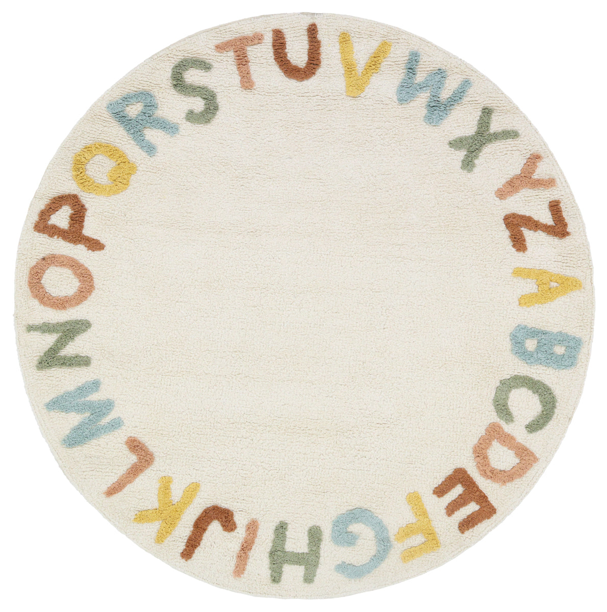 שטיח איי.בי.סי קרם עגול ABC