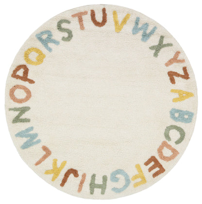 שטיח איי.בי.סי קרם עגול ABC