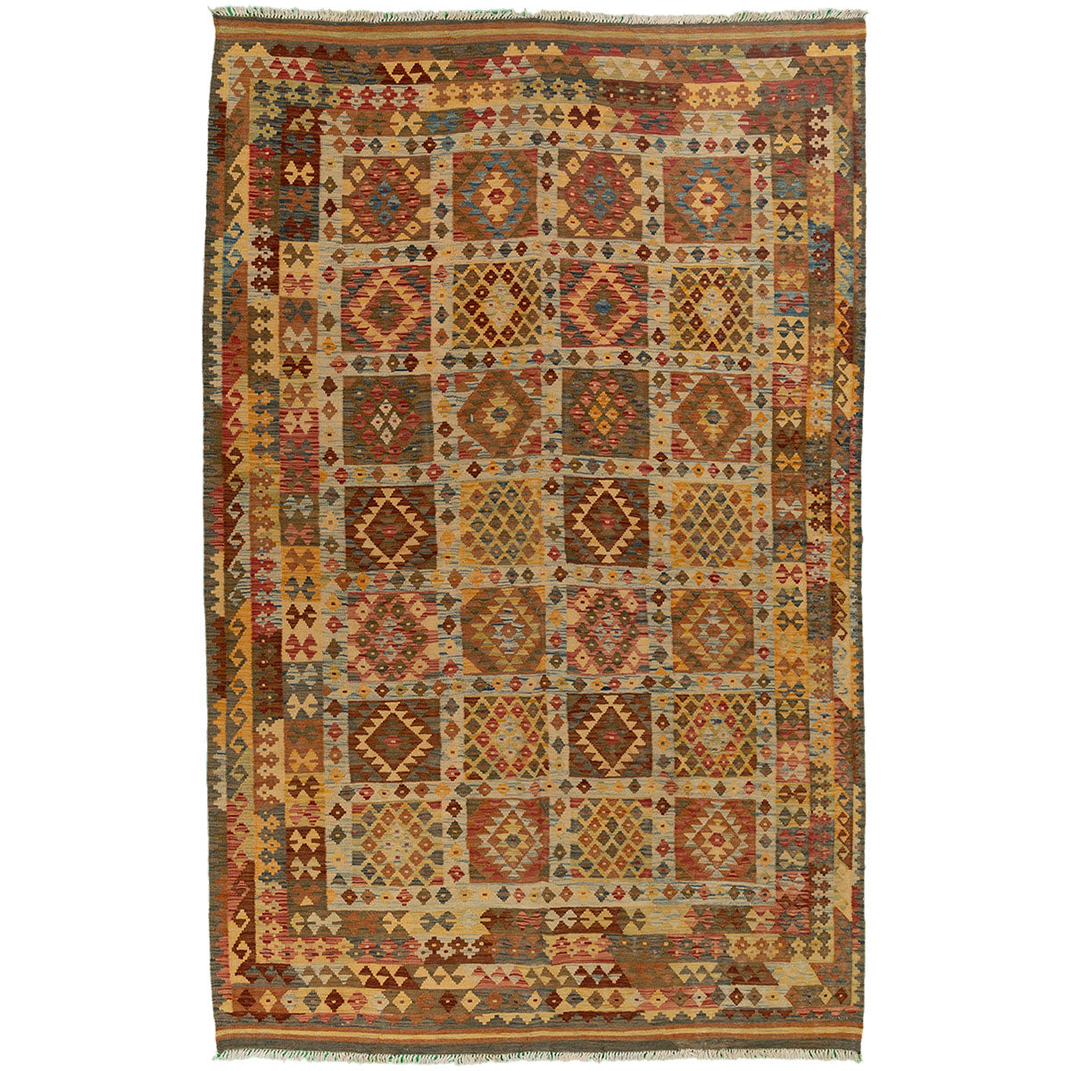 שטיח קילים אפגני צבעוני 304*188 KILIM