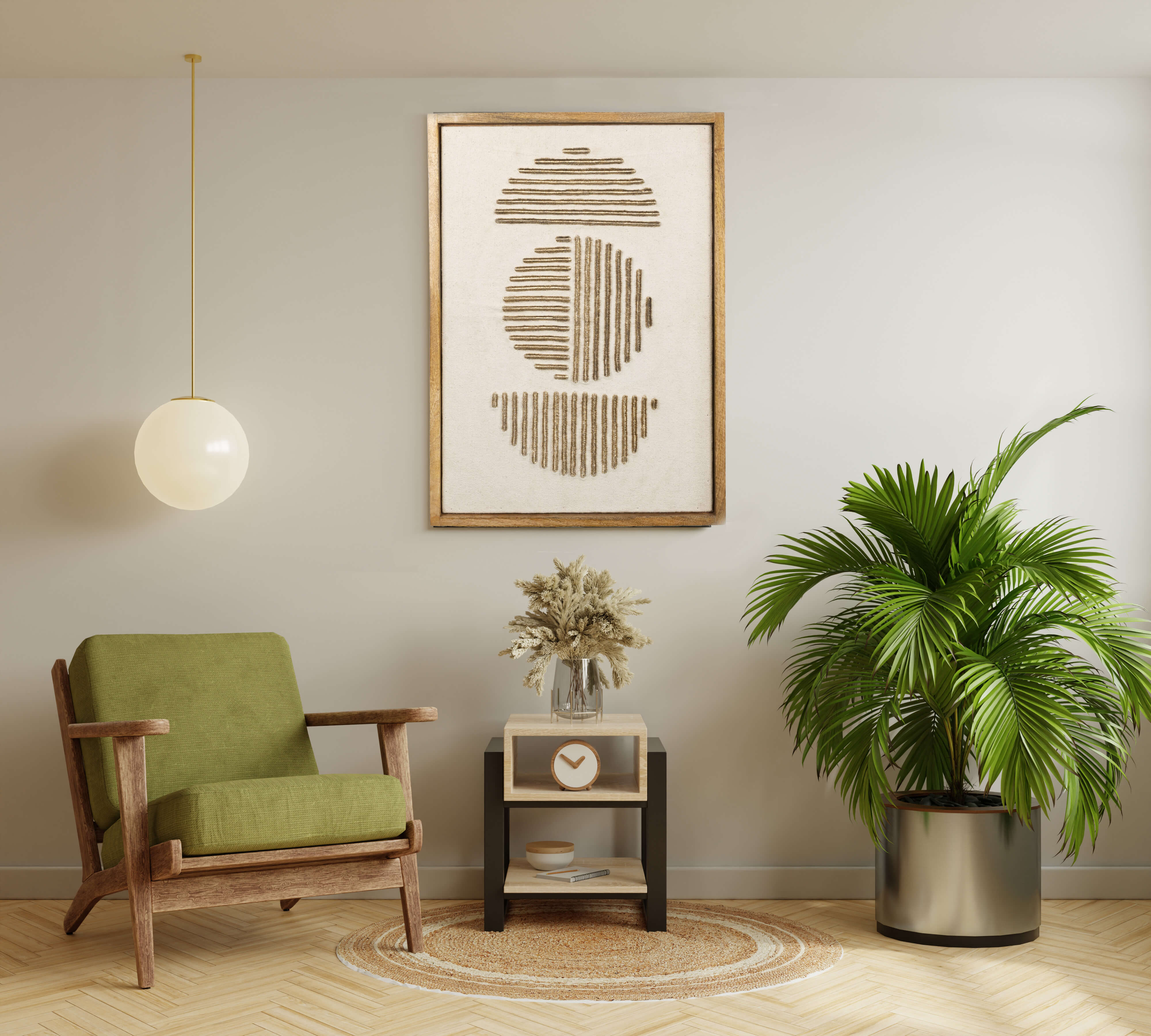 תמונה מסגרת עץ CIRCLES