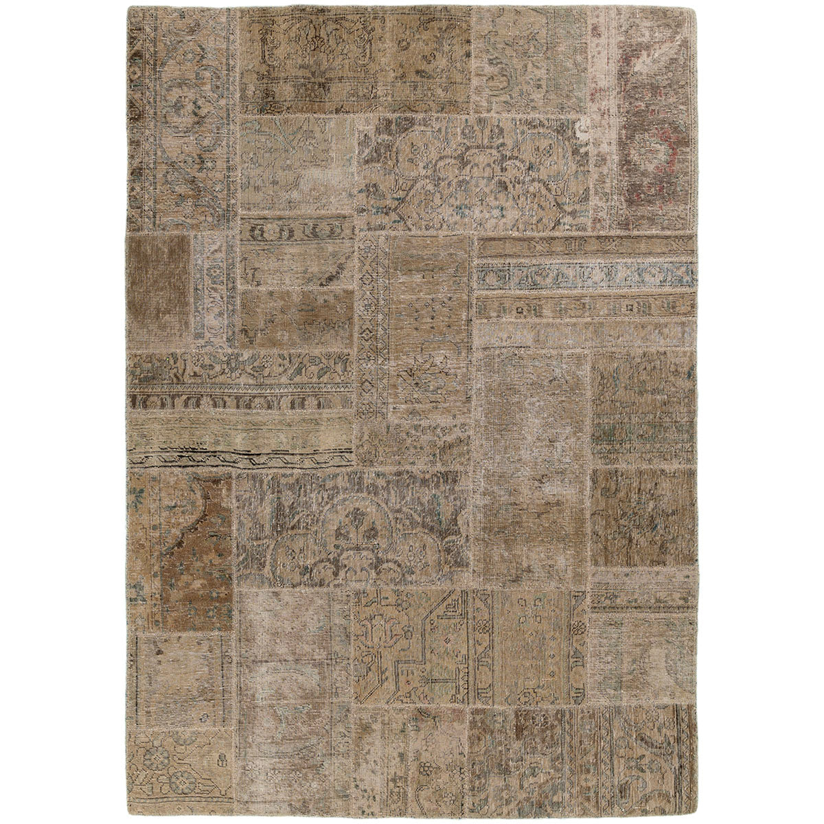 שטיח טלאים חום/בז' 240*170 PATCH