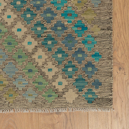 שטיח קילים אפגני כחול/ירוק 291*208 KILIM
