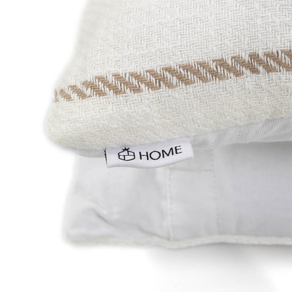 זוג כריות מינדי לבן\בז' 45*45 MINDY