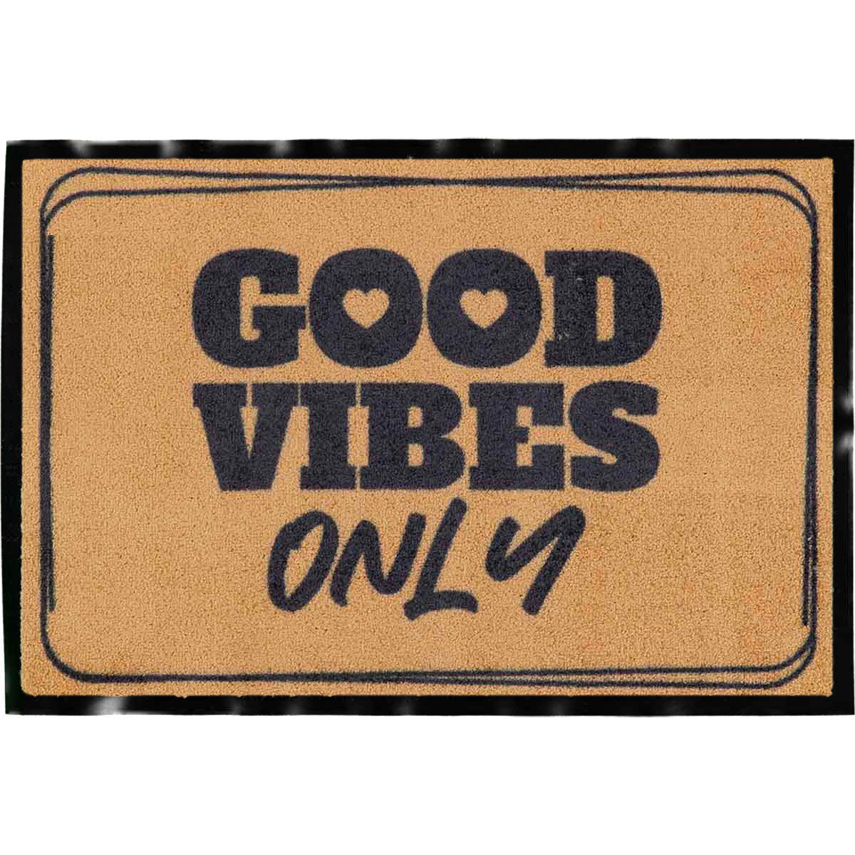 שטיח כניסה גוד וויבס טבעי GOOD VIBES