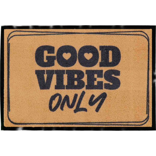 שטיח כניסה גוד וויבס טבעי GOOD VIBES