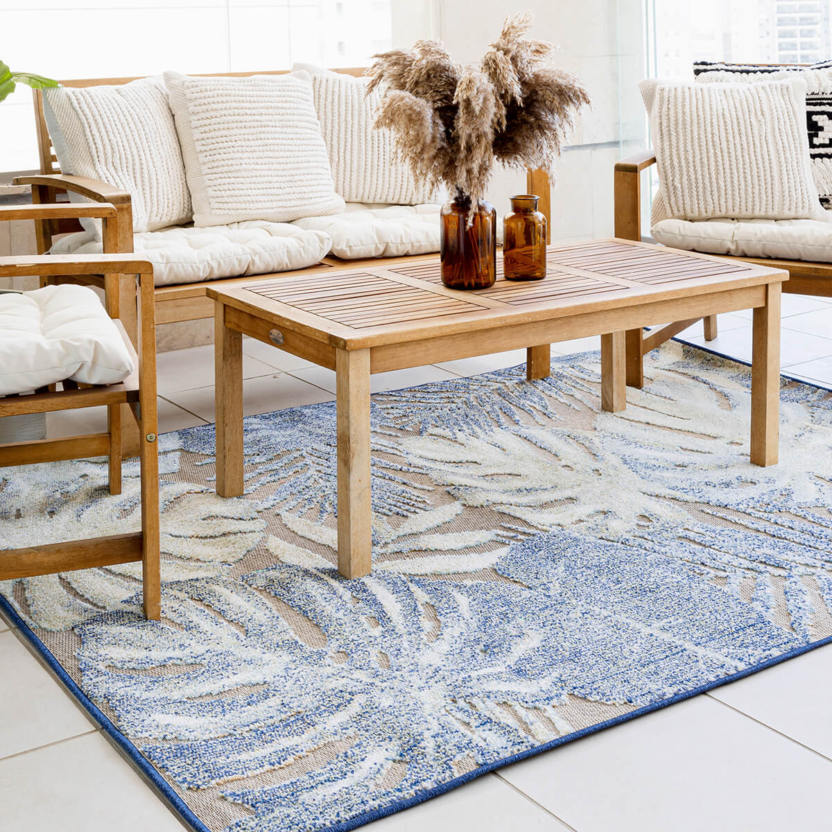 שטיח נייטשר 07 אפור/ירוק/כחול NATURE