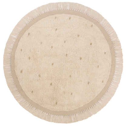 שטיח ג'וי 02 קרם/בז' עגול JOY