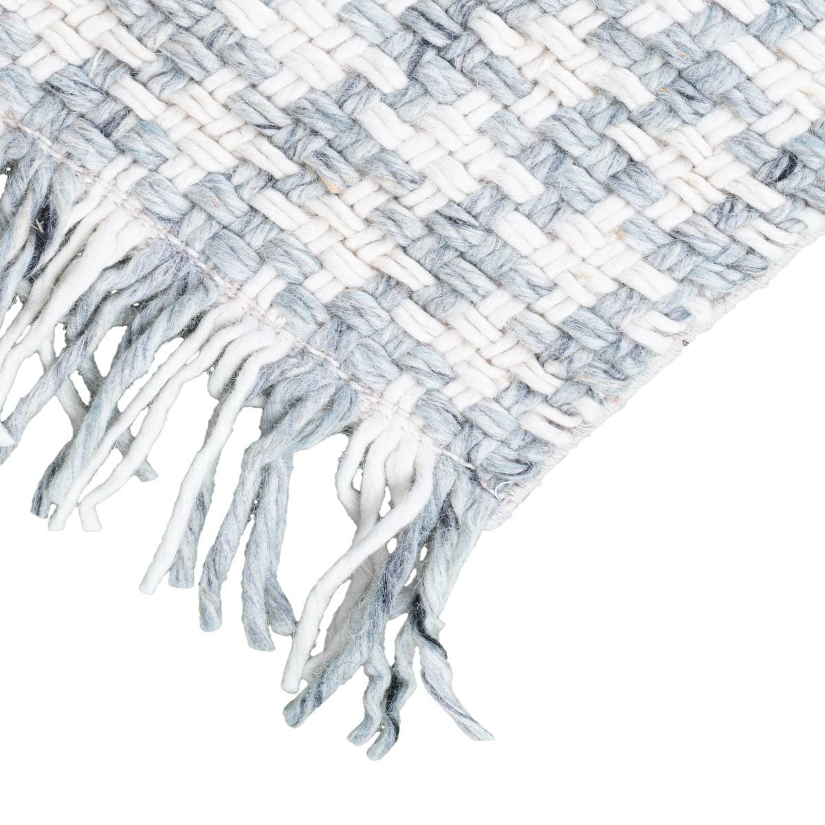 שטיח גפן חלות עבות 04 כחול/תכלת עם פרנזים | השטיח האדום