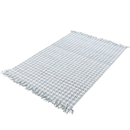 שטיח גפן חלות עבות 04 כחול/תכלת עם פרנזים | השטיח האדום