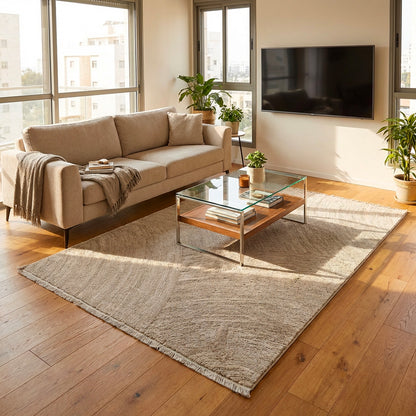 שטיח קרן קרם/ירוק KEREN