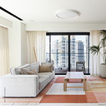 שטיח קילים סקנדינבי 21 כתום/צהוב/לבן עם פרנזים KILIM