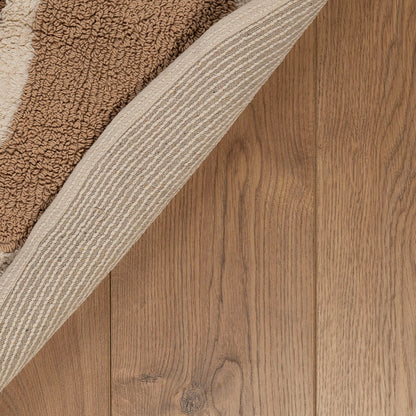 שטיח צב 01 בז'/חום עגול TZAV