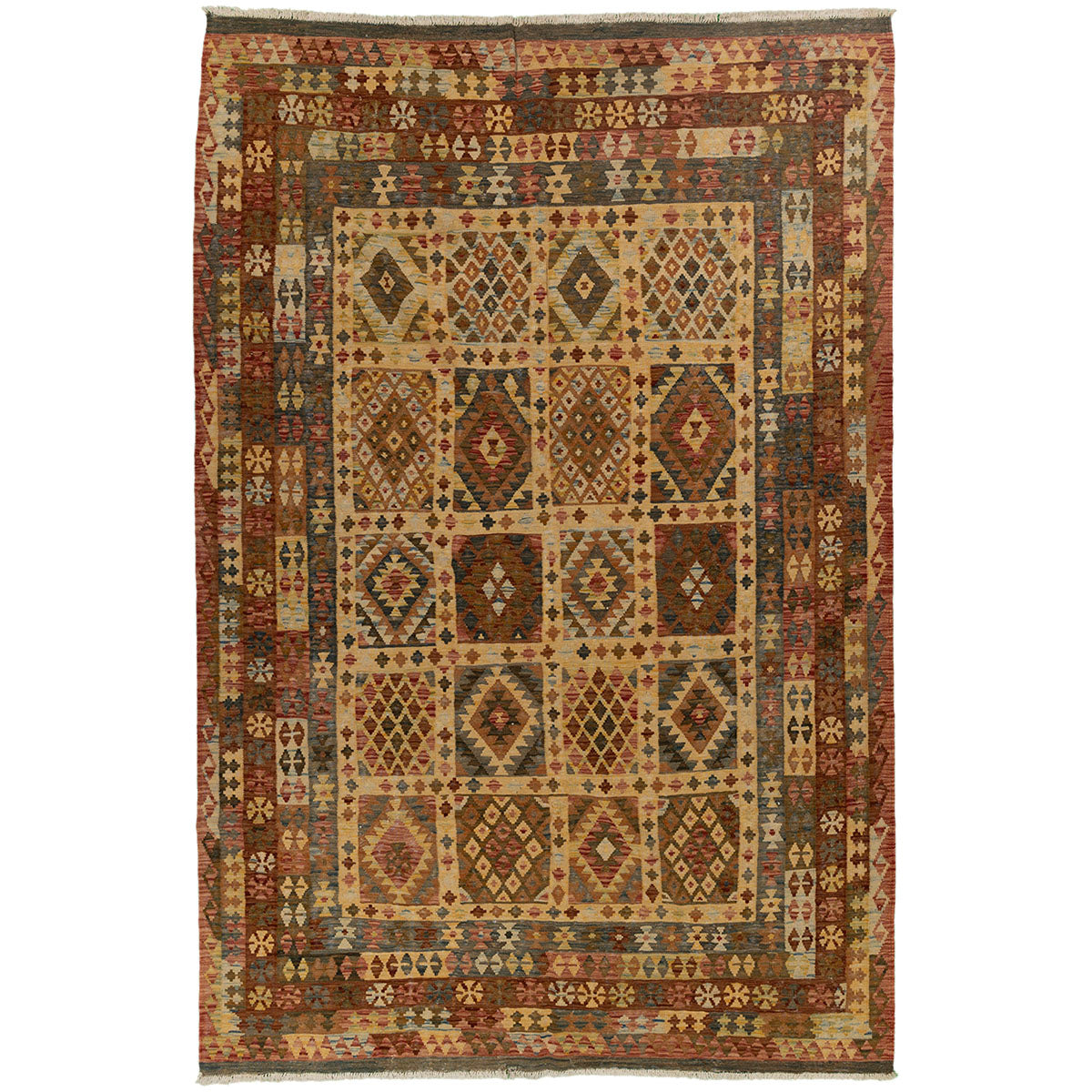 שטיח קילים אפגני צבעוני 310*203 KILIM