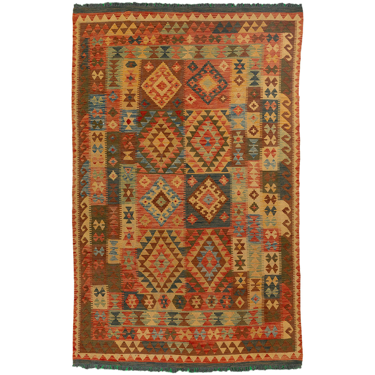 שטיח קילים אפגני צבעוני 294*189 KILIM