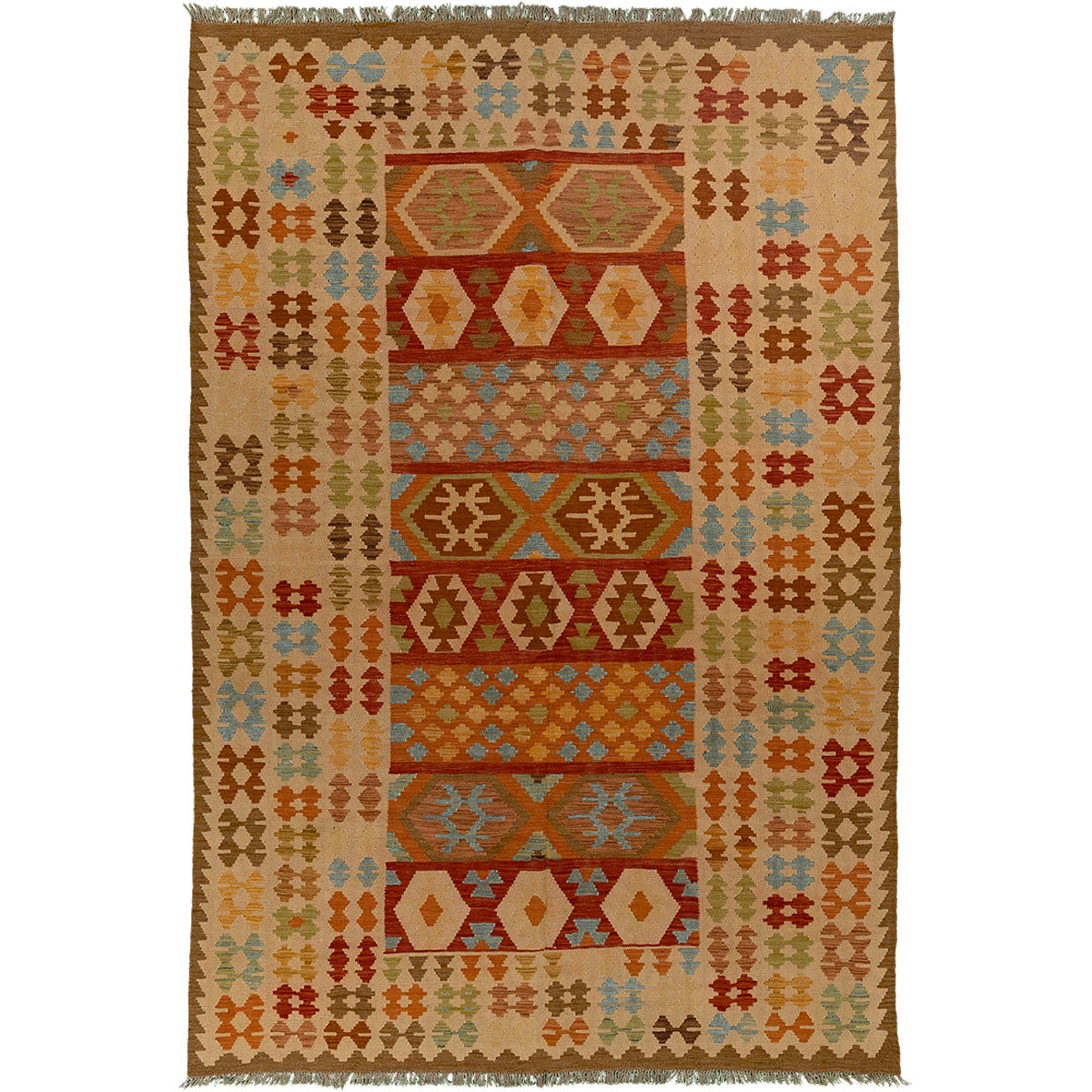 שטיח קילים אפגני צבעוני 295*197 KILIM