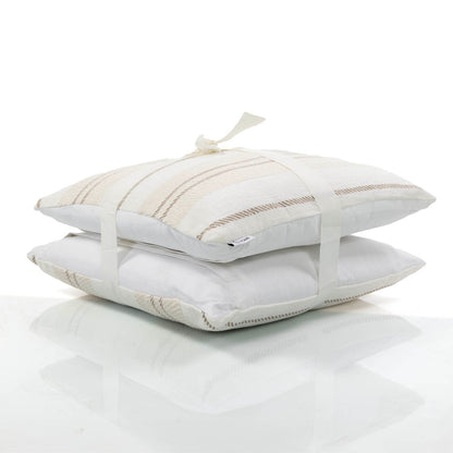 זוג כריות מינדי לבן\בז' 45*45 MINDY