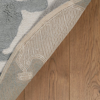 שטיח גלובוס אפור עגול GLOBUS