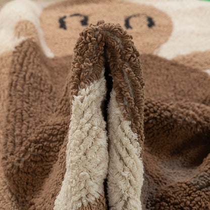 שטיח צב 01 בז'/חום עגול TZAV