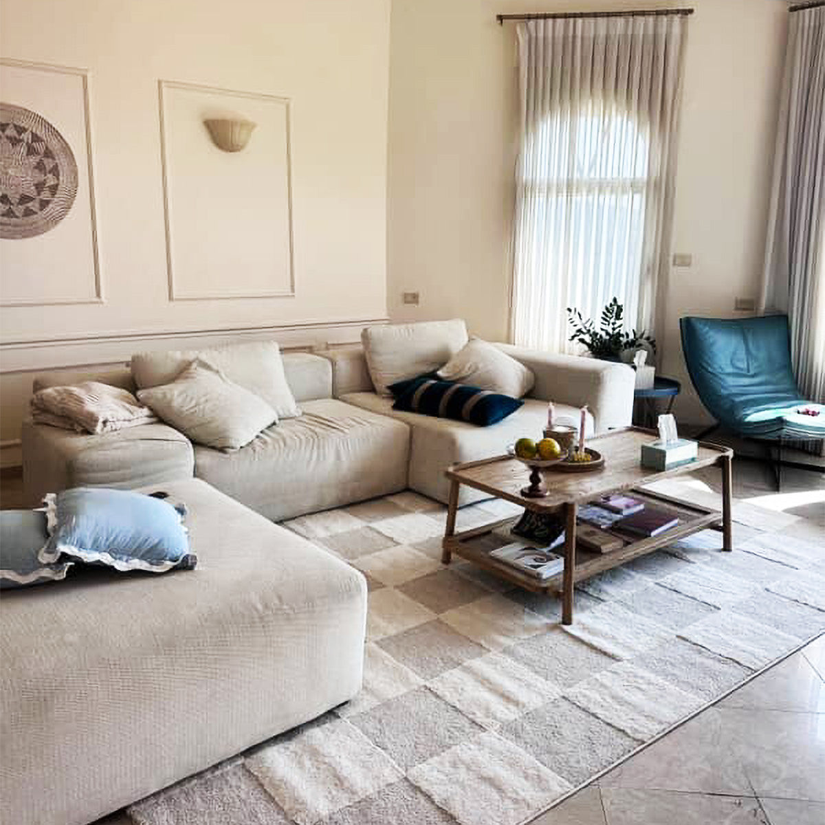 שטיח פנסי בז' PANSY