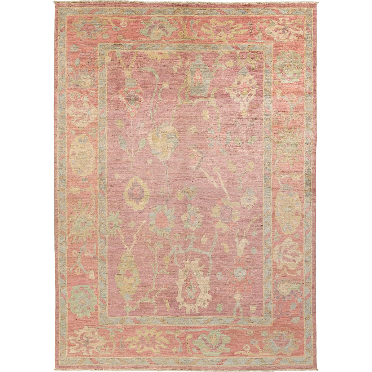 שטיח אושק antique wash ורוד/צבעוני 239*172 USHAK
