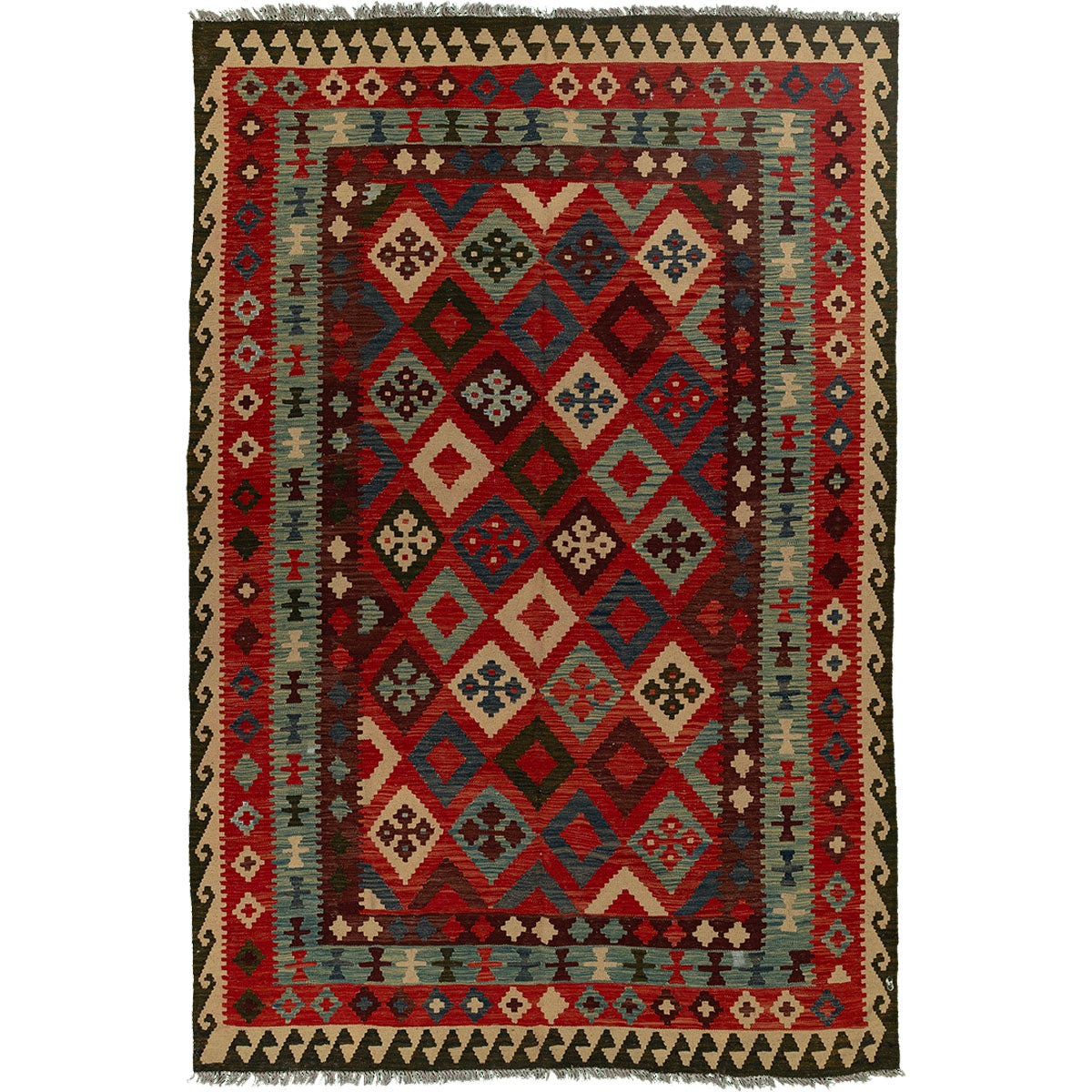 שטיח קילים אפגני צבעוני 293*195 KILIM